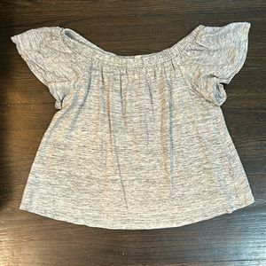 Rebecca Taylor off shoulder Heather gray Top